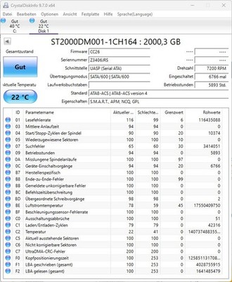 Seagate Desktop HDD 2TB, 3.5'', 64MB, SATA 6Gb/s, 7200/ min, (ST2000DM001-1CH164)