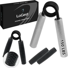 Logest 100LB-350LB Metal Hand Grip Strengthener No Slip Heavy Duty Gripper