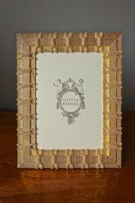 Olivia Riegel Crystal "Gold Carlyle" 5x7 Photo Frame New in Box
