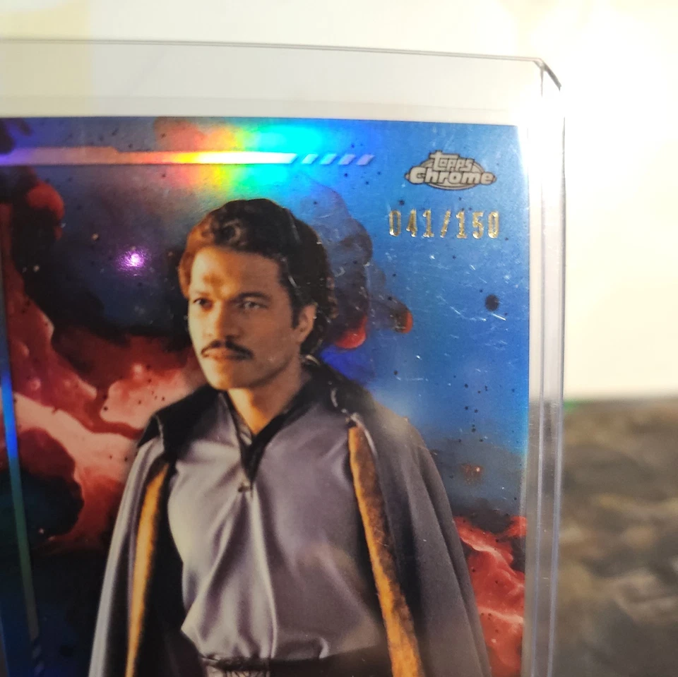 2024 Star Wars Topps Chrome #106 Lando Calrissian Skywalker Blue Refractor #/150 - Image 2 of 4