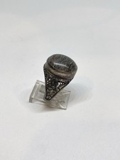 SIZE 8 6.8g 925 STERLING SILVER RUTILATED QUARTZ ANTIQUE STERLING SILVER RING