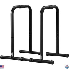 Heavy Duty Dip Station Fitness Workout Bar, Parallette Push Up Stand