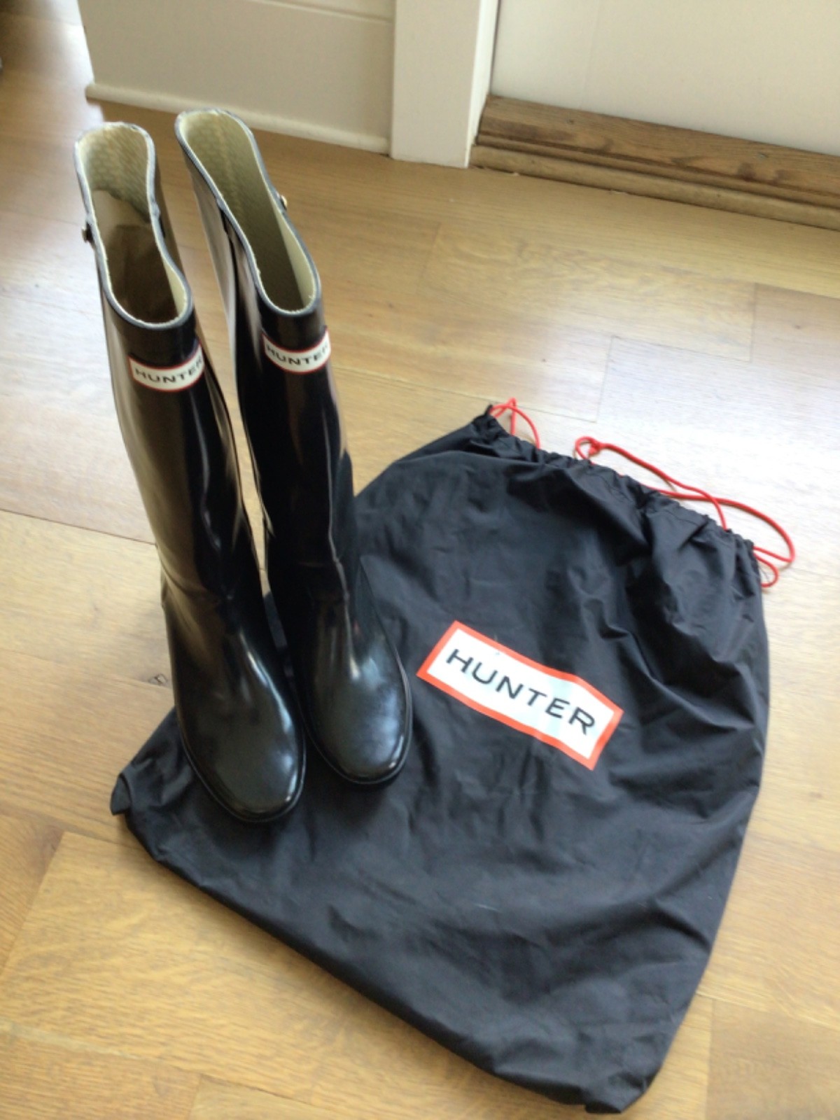 Hunter Arolla Wedge Rubber Rain Boots Waterproof Comfortable Style