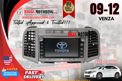 2009-2012 Toyota Venza JBL Navigation Radio Display Screen Cd