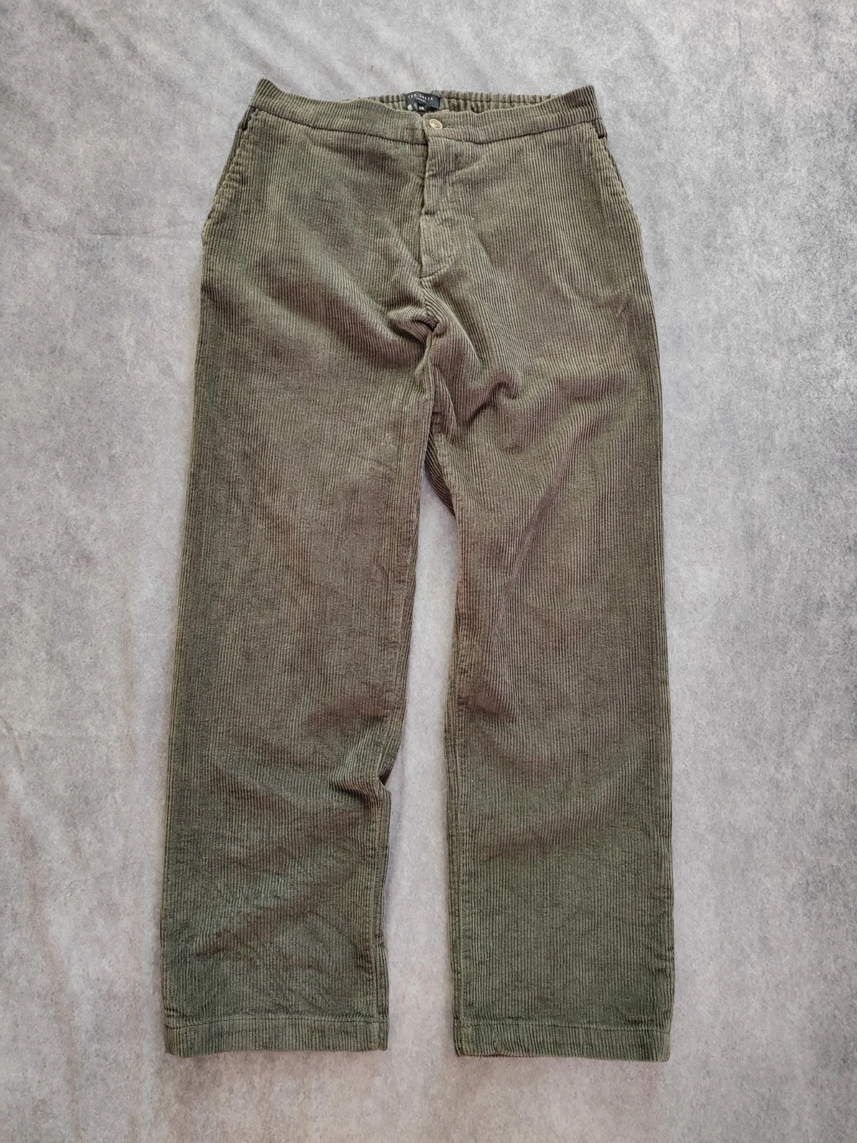 Ted Baker Men's Stretch Waist Corduroy Trousers Bootcut Green Size W34 L30