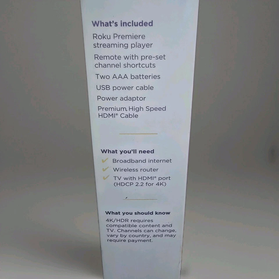 New in box Roku PREMIERE-HD/4K/HDR  with $5 off Redbox Code Inside - Image 3 of 4