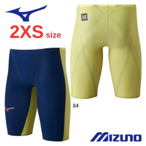 Mizuno GX SONIC ROYAL PW Swimwear N2MBD001 2XS Navy Yellow Men