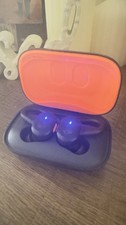 Skullcandy Wireless Ear-hook Earbuds Black/Orange with Charging Case