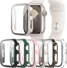 6-Pack Case Compatible 46mm, Black/Transparent/Pink/Green/Starlight/Leopard