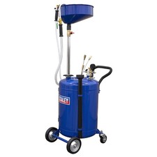 Image of Sealey Mobile Oil Drainer & Probes 90ltr Air Discharge Adjustable Service Tool