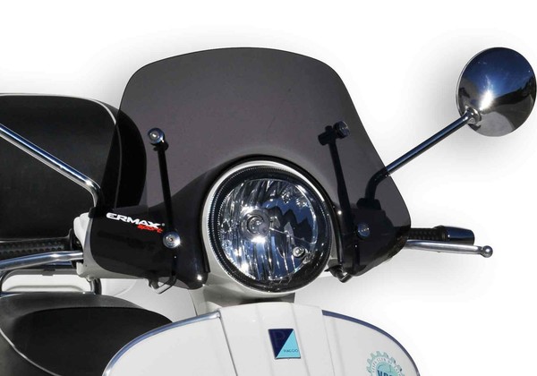 Ermax Scooterscheibe Piccolo Acrylic Schwarz GetöNt FüR Vespa Gts 125; Gts 250;-image