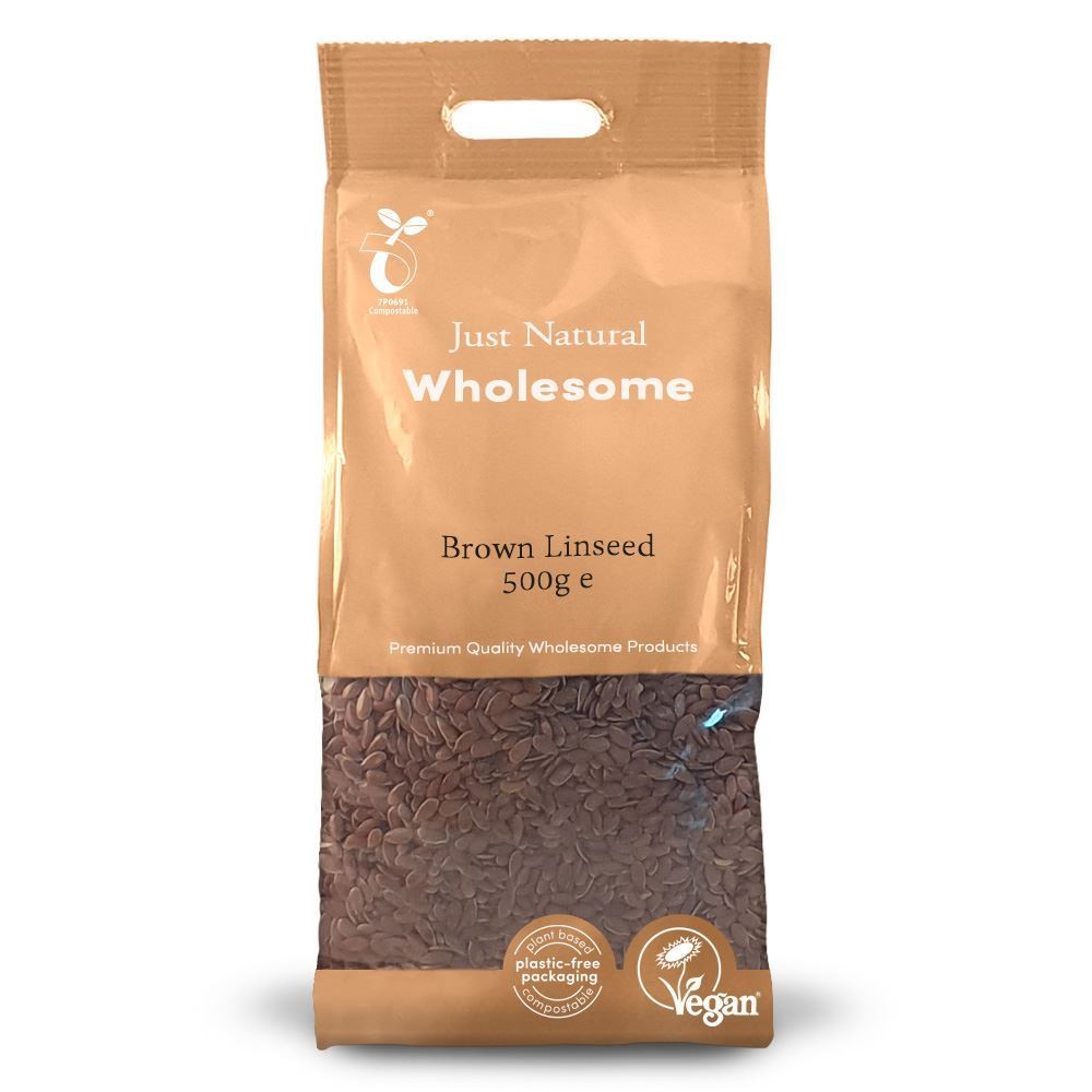 Just Natural Wholesome Brown Linseed 500g - 2 Pack