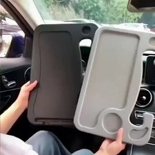 Car Steering Wheel Tray Desk Two Sided For Laptop Drink Food Work Table Holder