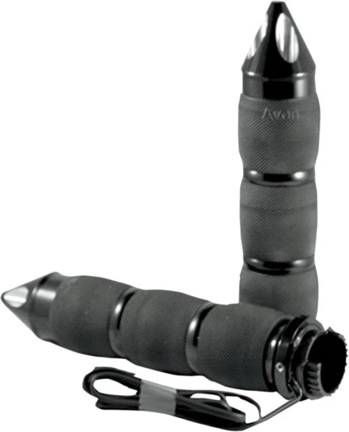 Empuñaduras térmicas Avon AIR acolchadas con púas - negras anodizadas MT-AIR-90-A-S-H Foto 2 de 4