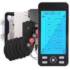 TENS Unit Pain Relief Massager 24 Modes Rechargeable Muscle Stimulator 10 Pads