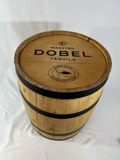 Maestro Dobel Tequila Wooden Barrel Tampa Yacht Club Branded 18” Tall