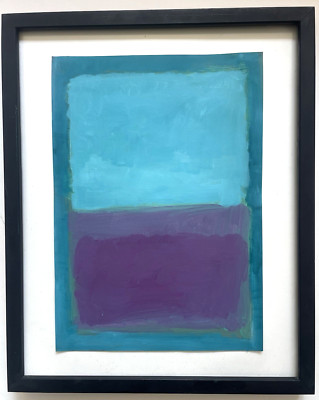 Mark Rothko Original Acrylic Painting Abstract Interior Design USA Signed E9