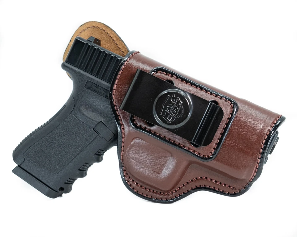 GUN HOLSTER FOR GLOCK 30. IWB LEATHER HOLSTER CONCEAL CARRY. - Image 3 of 4
