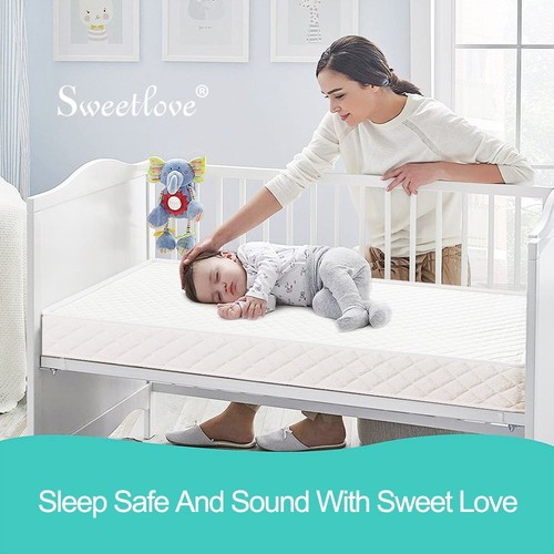 Sweetlove Baby Crib Cot Mattress Reversible Toddler Bed Bonnel Spring Foam 13cm - Picture 6 of 13