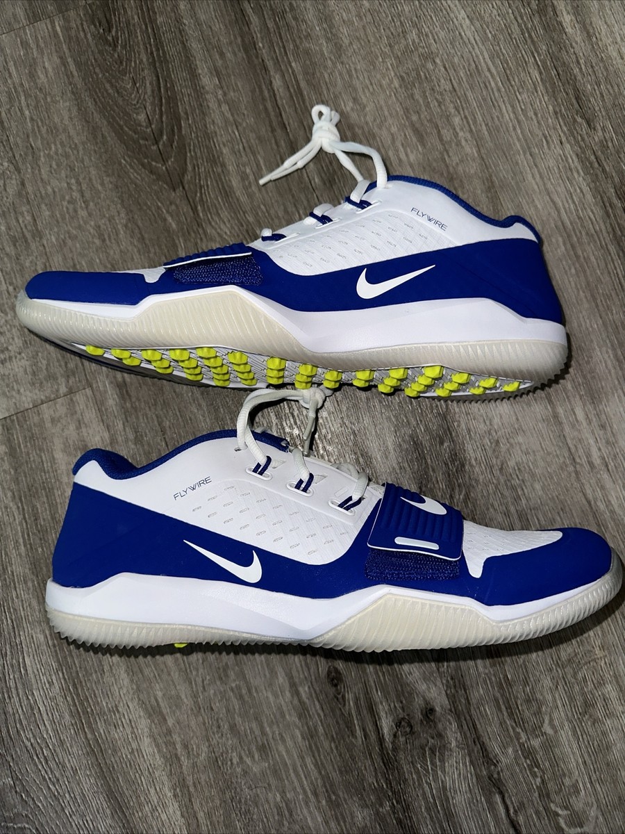 Nike Alpha Menace Turf Low Football Cleats White Blue Men display picture 3