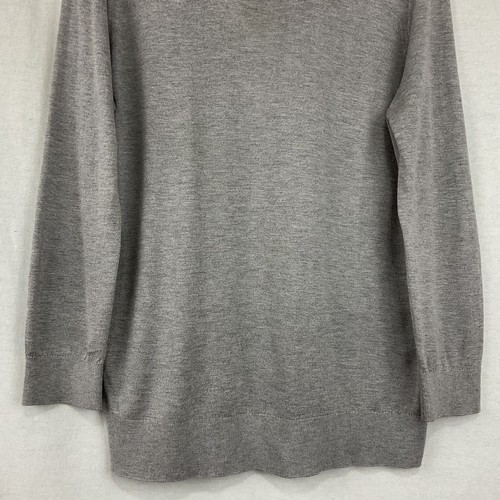 41 Hawthorn Pull On Knit Sweater Gray Long Sleeve Rib Trim Modal Silk Soft Sz XL - Picture 3 of 11