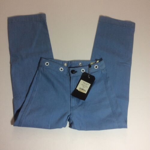 NWT Rag & Bone $350 Crop Grommet Jeans Sz 23 Powder Blue - Picture 4 of 10