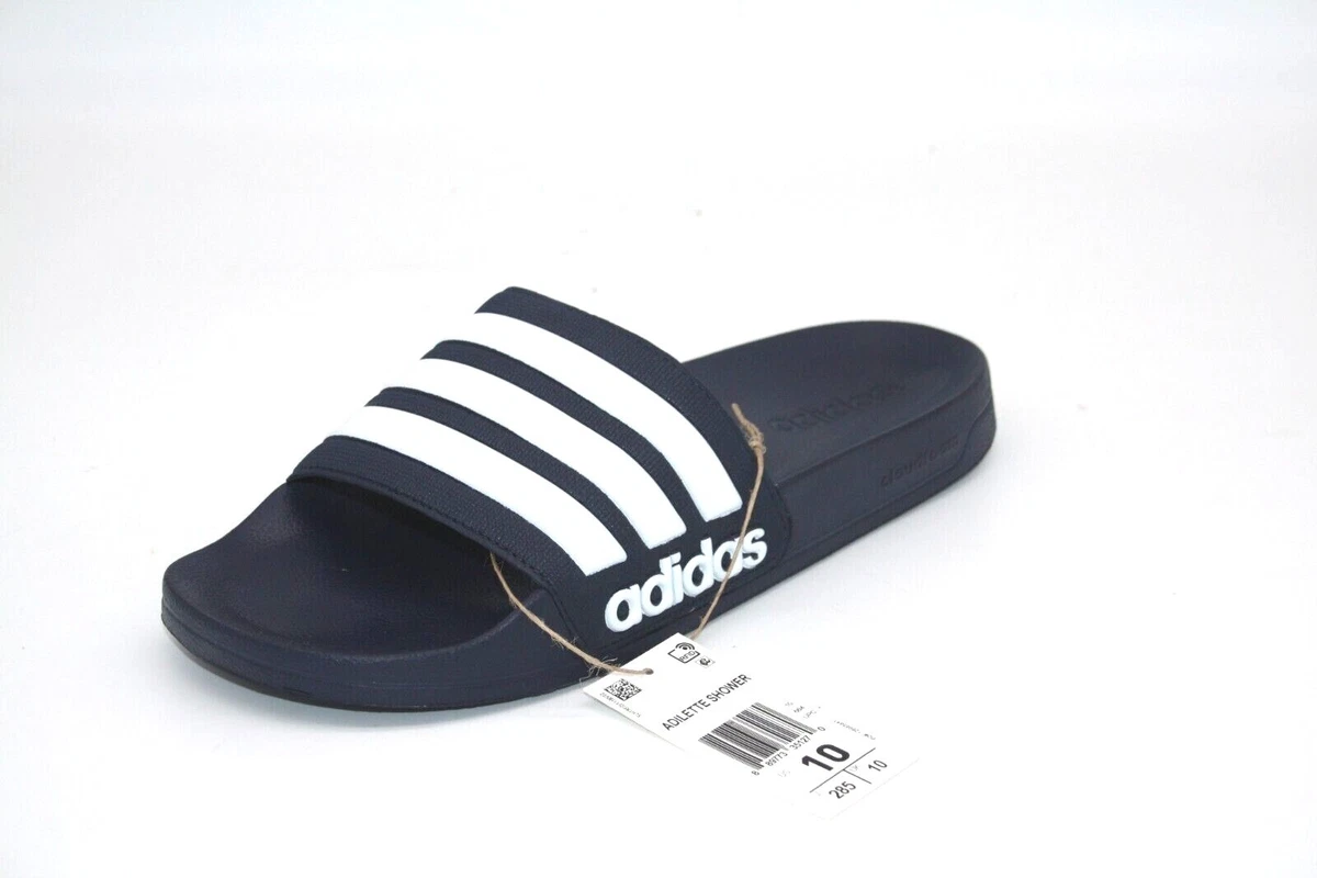 adidas Adilette Shower Slides Navy White Men Sports Sandals