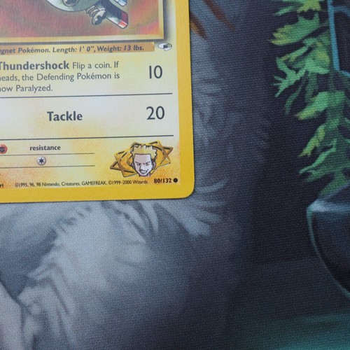 Lt. Surge's Magnemite 1st Edition 80/132 Pokemon Gym Heroes Played Single Card - Picture 3 of 12