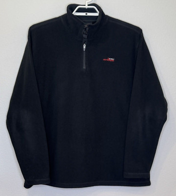 AIGLE ATIMUM Men's Fleece Jacket Sz XXL Black 1/4 Zip Casual Active Pullover