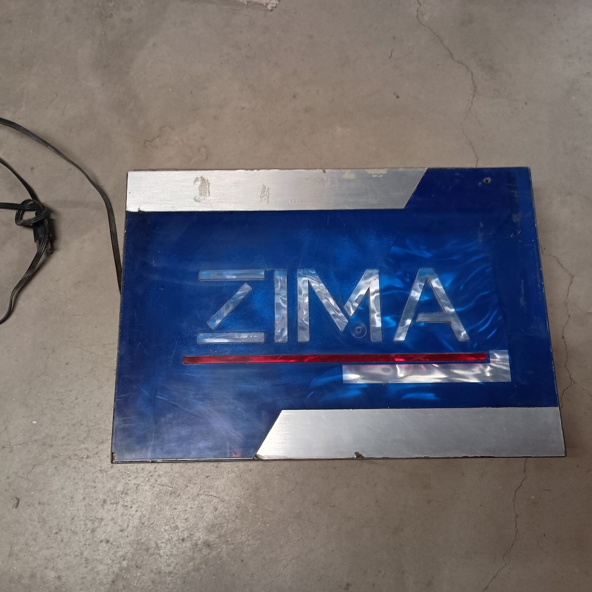 Vintage Zima Light Up Bar Sign | eBay