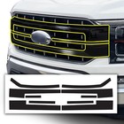 Fits Ford F150 2021-2023 Front Grille Chrome Delete Decal Blackout Vinyl Trim