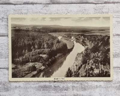 AK Zruc Sazavou Srutsch Sasau Fluss Landschaft Wald Ansichtkarte Postkarte alt - Bild 1 von 2