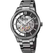 Festina Automatic F206321 Mens Stainless Steel Skeleton Analog Dial Watch 42.8mm
