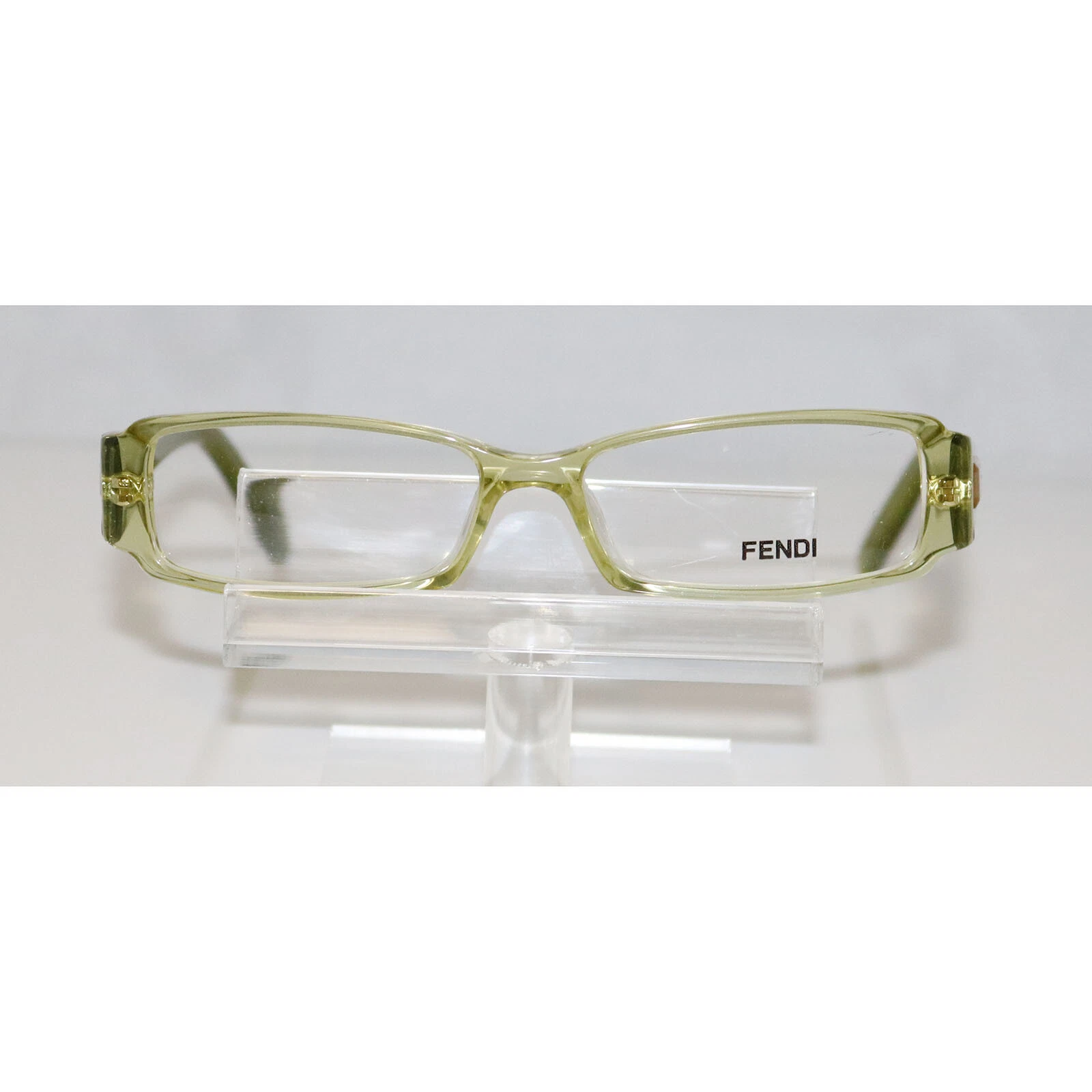 New Fendi F 891 315 Translucent Green 50mm Rectangular Eyeglasses
