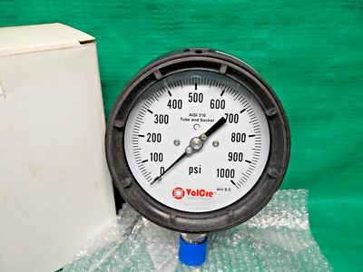 #ad NEW 4 1 2quot; Face 1000 PSI 1 2quot; NPT Process Pressure Gauge Phenolic w SS Lower $54.99