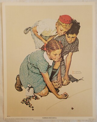 Norman Rockwell Litho 1972 Curtis Publishing Lot Of 5