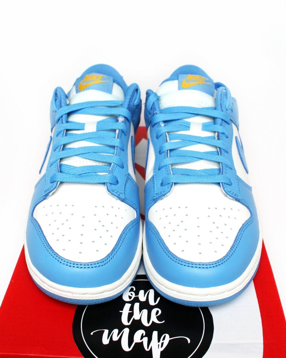 Nike Dunk Low Coast Sail University Gold UNC Blue White UK 3 Nike Dunk Low Coast Sail University Gold UNC Blue White UK 3