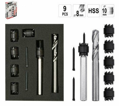 Schweißpunkt Bohrfräser Schweisspunktbohrer Bohrer Satz 9 Tlg.