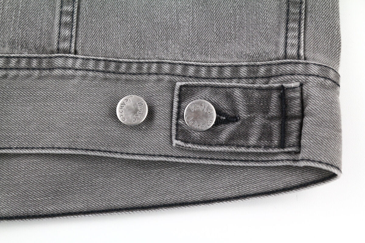 NUDIE Conny Org. Fog Men Jacket M Grey Denim Unlined Polo NUDIE Conny Org. Fog Men Jacket M Grey Denim Unlined Polo