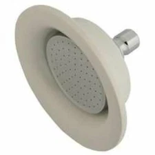 Polished Chrome 6-1/4" Large Diameter White Ceramic SunFlower Shower Head - P60C