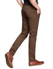 Match Mens Slim Tapered Flat Front Casual Pants 8025 Dark Brown#2 34W x 31L image_1