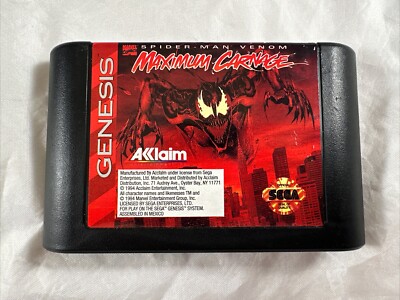 MAXIMUM CARNAGE 【中古美品・赤色版・Genesis北米版】 Amazon.com: Spider-Man / Venom: Maximum Carnage (Renewed