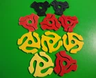 10 Assorted Yellow - Red - Black  Adapter 45rpm Center Pieces in Canada*