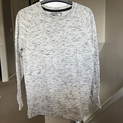 Boys Matalan Long Sleeve T-shirt Top White Grey Black Age Year