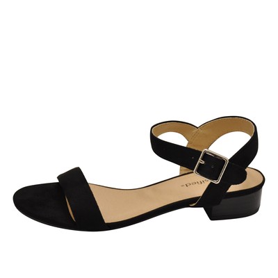 black small heel sandals