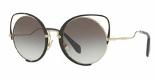 Authentic Miu Miu Sunglasses SMU51T 1AB-0A7 Pale Gold Frames 54MM ST 