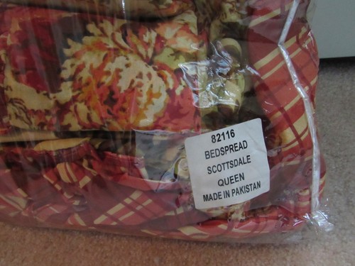 NEW PDK WORLDWIDE SCOTTSDALE RUFFLED QUILTED BEDSPREAD SHAMS ORANGE YELLOW - Picture 21 of 21