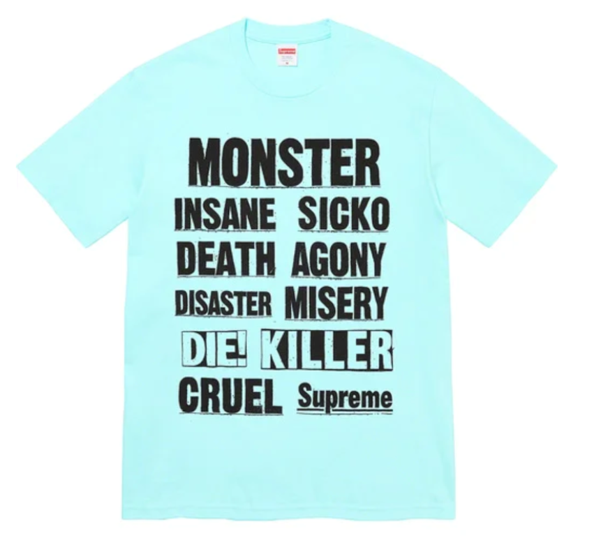 Supreme Monster Tee Turquoise FW21T14 Size XL Extra Large | eBay