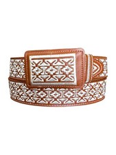 Cinto Vaquero Piteado Bordado Western Style Embroidered Belt Rodeo Cowboy Belt