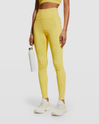 $149 Blanc Noir Women's Yellow Yolo High Waist Leggings Pants Size XS